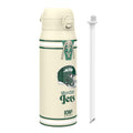 Ion8 NFL Jets insulated steel water bottle, 750ml, with team logo and sleek design for durable hydration.