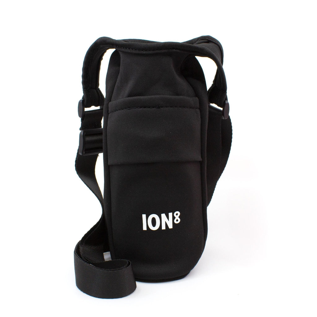 Black lightweight sling bottle bag by ION8 from the Xtras & Add-Ons collection, featuring a compact, casual carrying design.