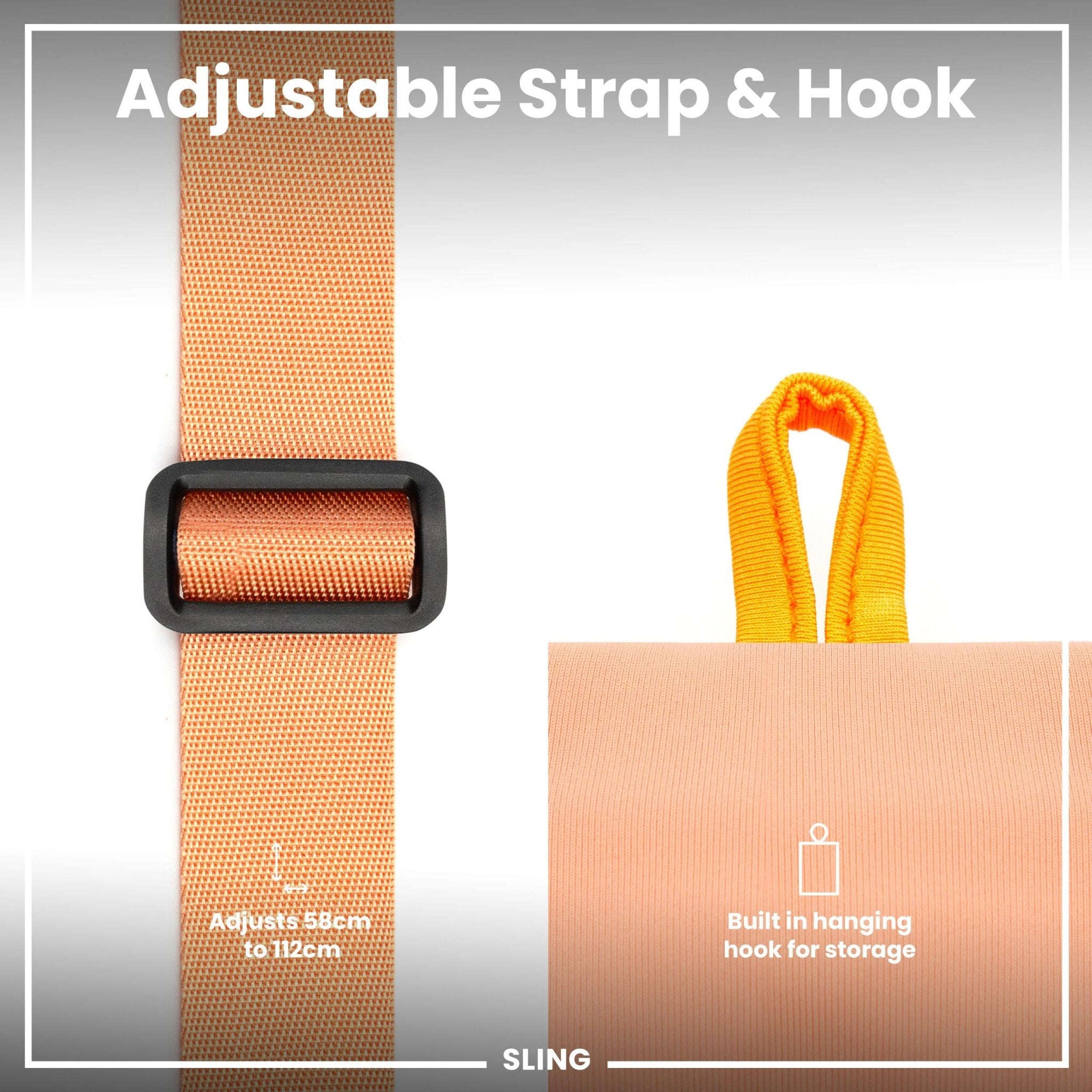 Coral lightweight sling bottle bag from ION8 with adjustable strap and compact design, perfect for carrying water bottles on the go.