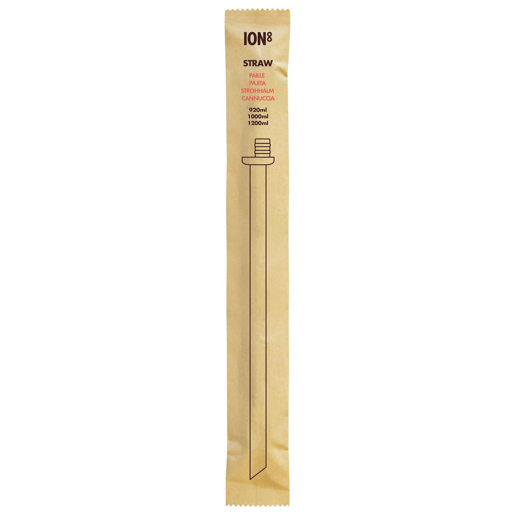 X8 ION8 X-Large straw for 900ml-1200ml bottles, add-on accessory, durable plastic, designed for ION8 water bottles.
