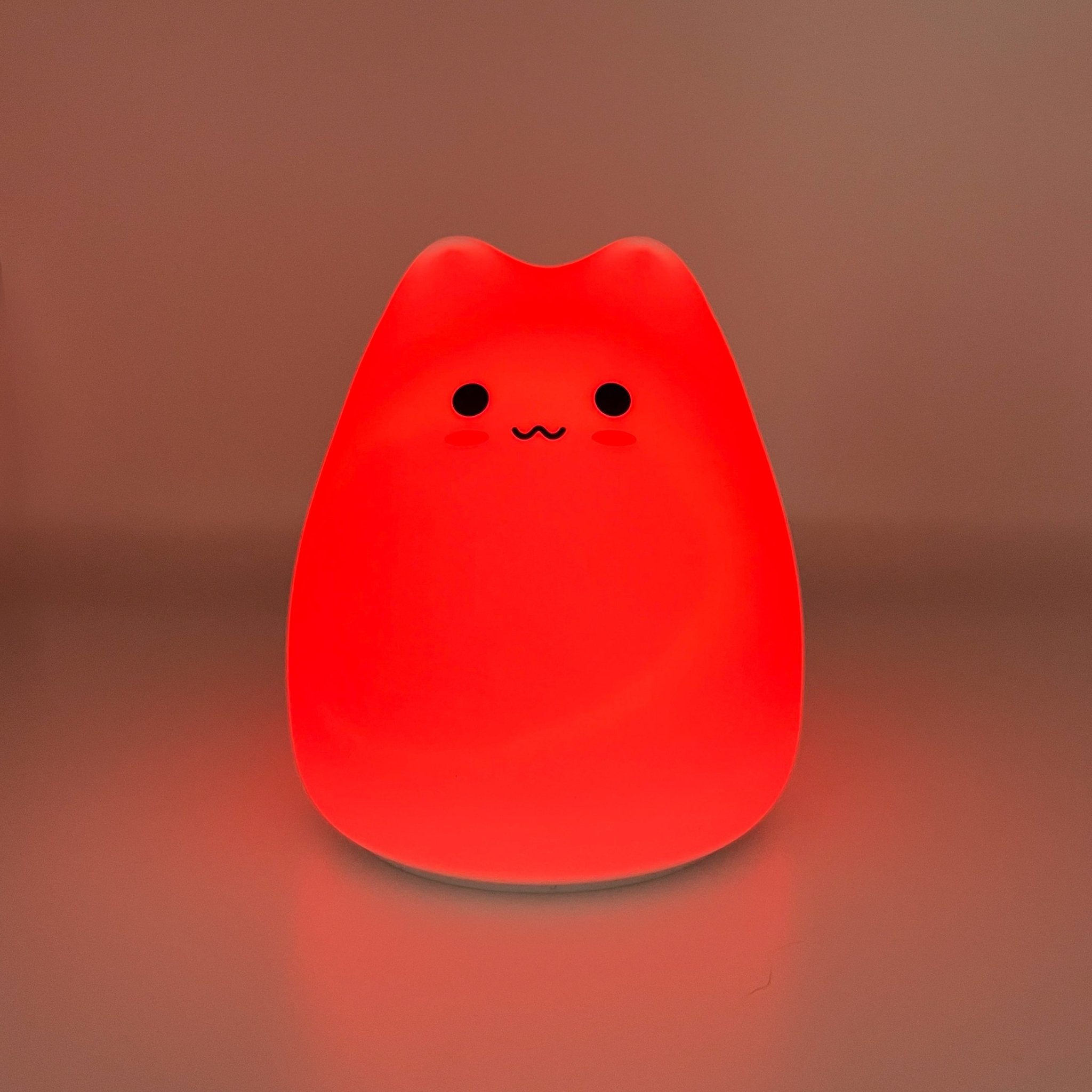 HikeWare silicone cat-shaped night light lamp showcasing a cute, soft glow for cozy nighttime ambiance.