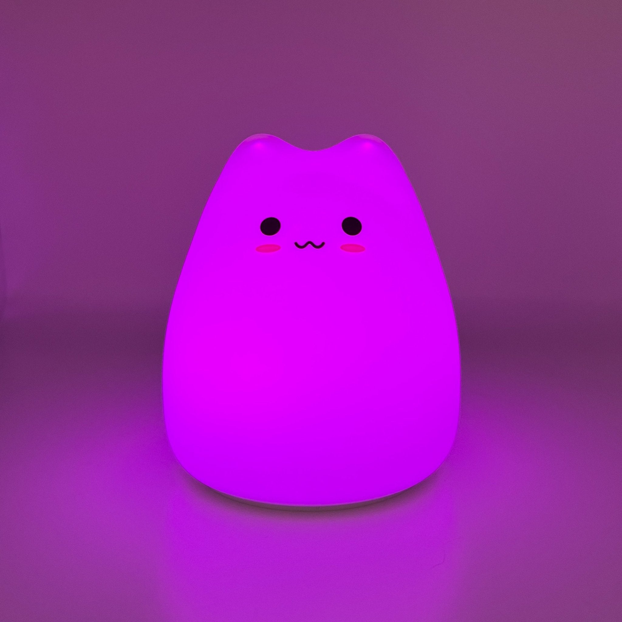 HikeWare silicone cat lamp night light with a cute feline shape, soft glow, and modern design for cozy home lighting.