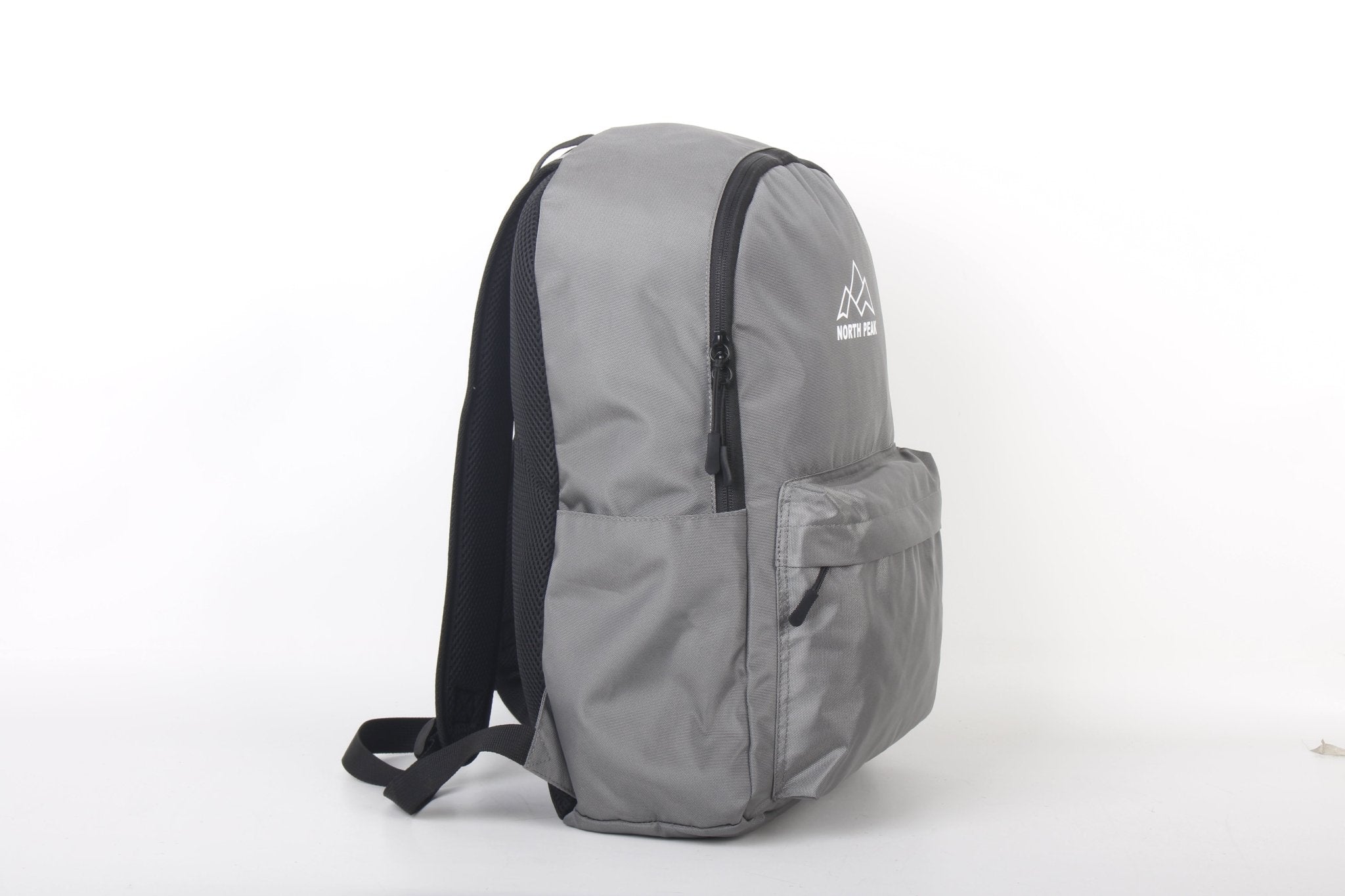 North Peak Gorge Backpack showing its durable fabric, adjustable straps, and multiple compartments for outdoor adventures.