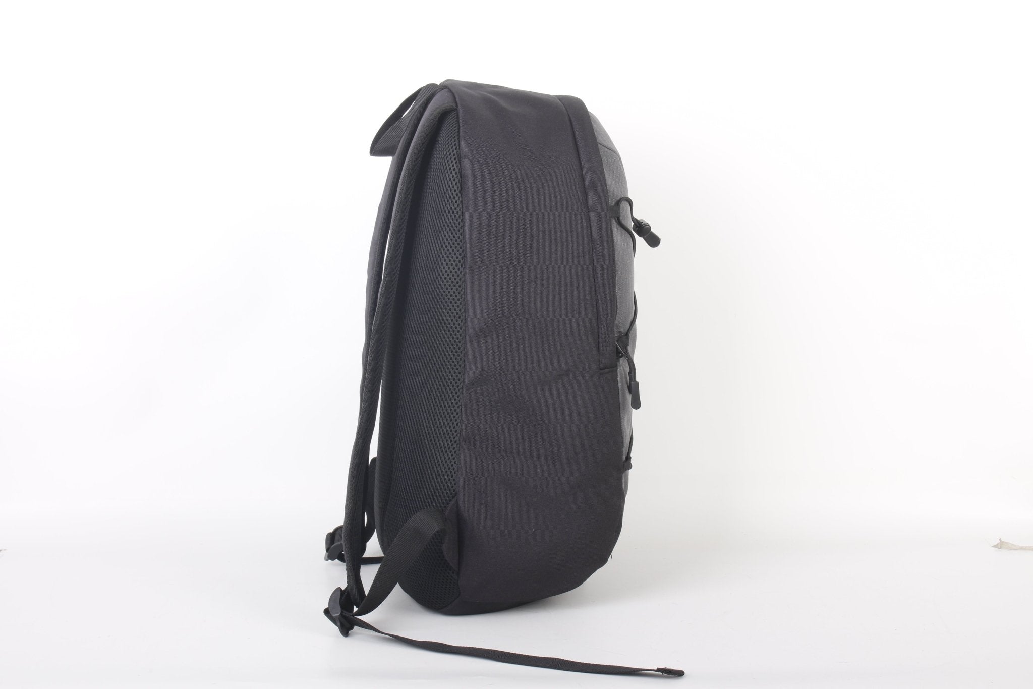 North Peak Ascend Backpack showing adjustable shoulder straps, multiple compartments, and durable fabric in a natural outdoor setting.