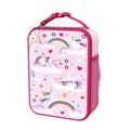 Medium insulated kids lunch bag by ION8 with colorful unicorn and rainbow design, perfect for school or outings.