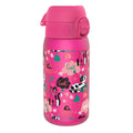 Ion8 leak-proof kids water bottle with kitten design, 350ml Recyclon water bottle for children, colorful and durable.