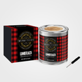 Lumberjack Musketeers pine candle for men, forest scent, masculine man cave candle, wooden wick, rustic packaging, forest-inspired design