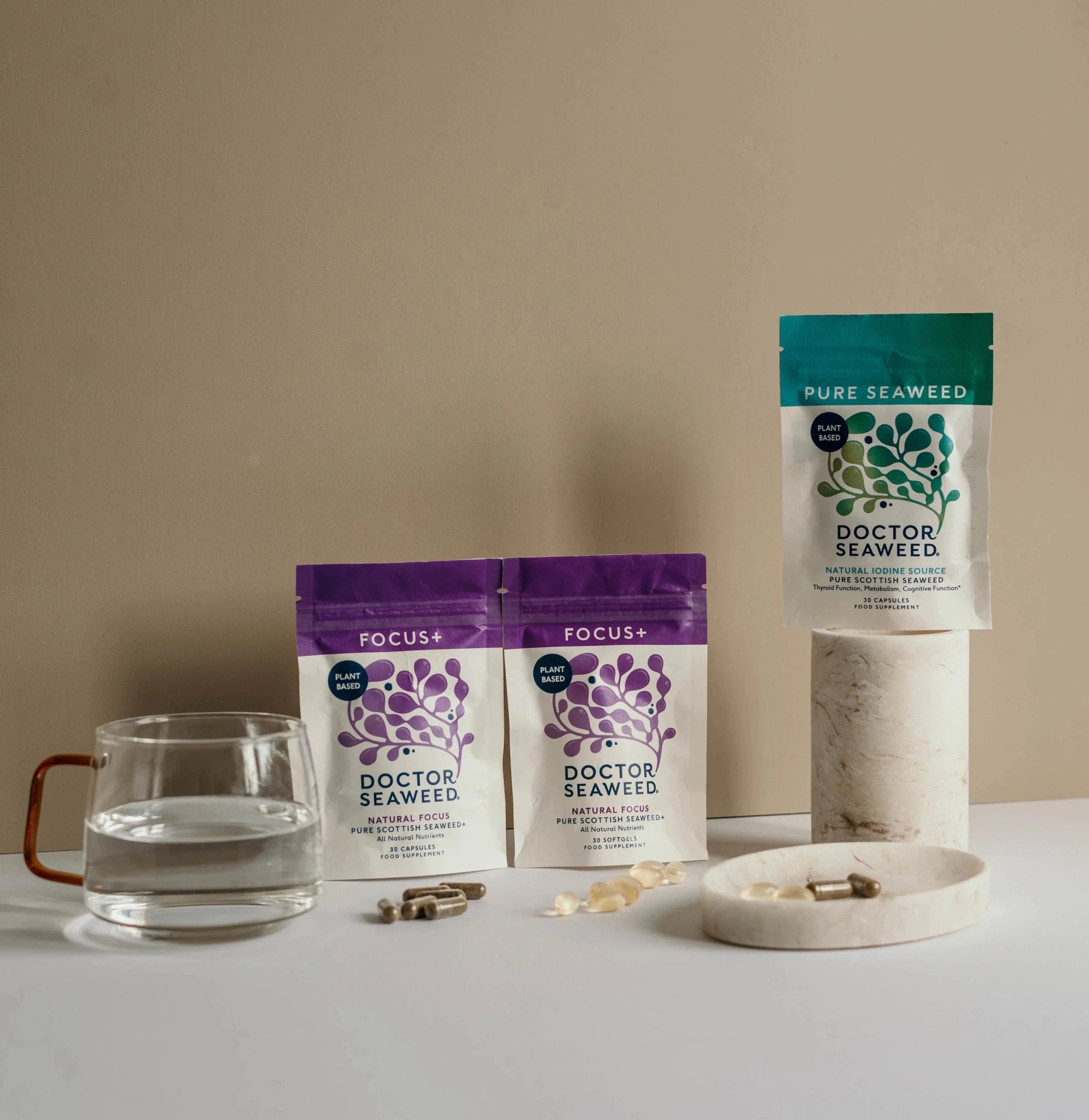 Doctor Seaweed Mental Resilience Duo featuring two supplement bottles for boosting mental strength and emotional balance.