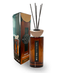 Musketeers Ocean Reed Diffuser with a sleek glass bottle and natural reeds, designed to add fresh coastal fragrance to home interiors.