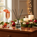 Parks Candles Perfect Presents Sparkling Cranberries 100ml diffuser with a decorative glass container and botanical accents.