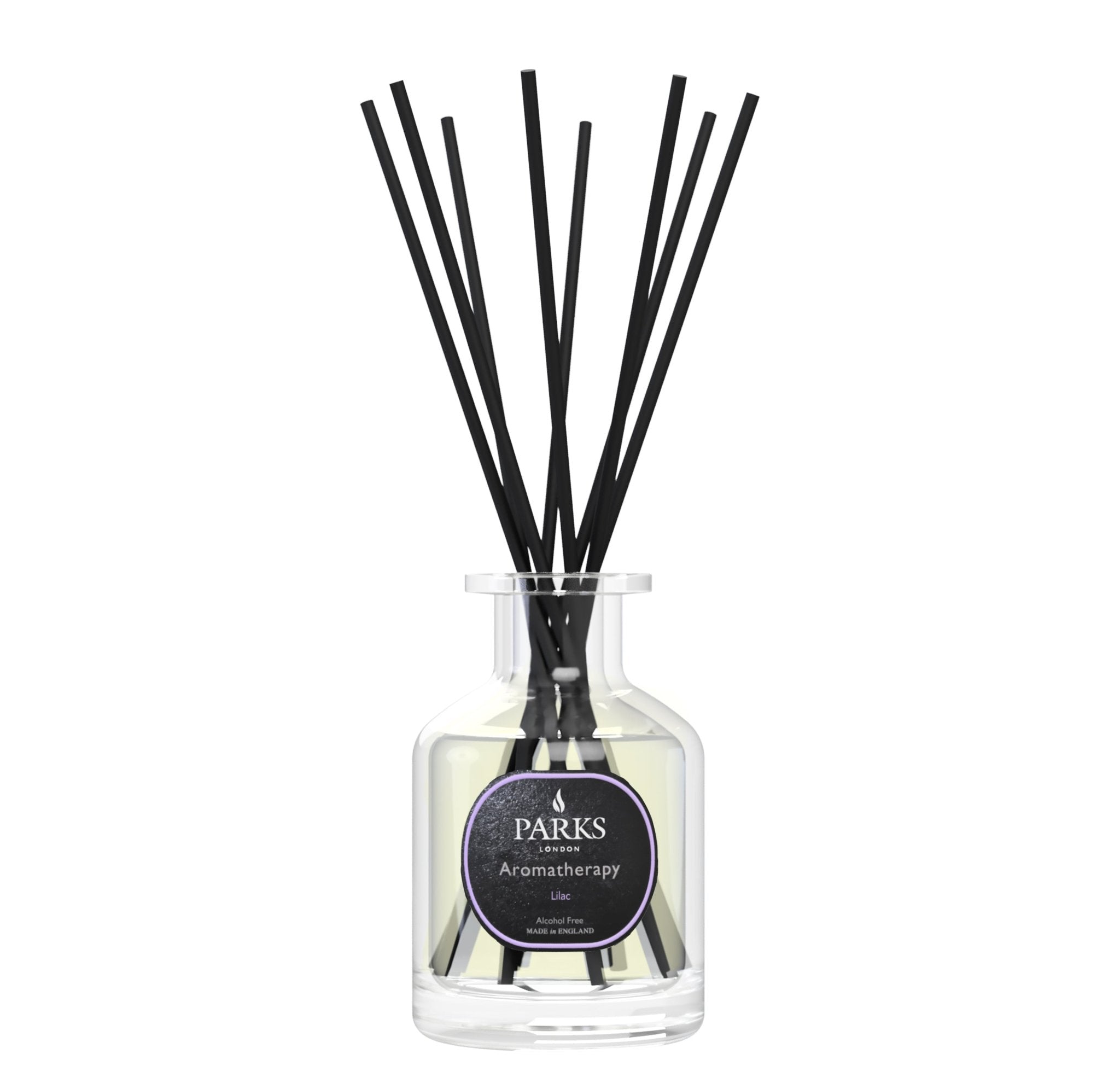 Parks Candles lilac reed diffuser with 100ml glass bottle and natural reed sticks, elegant home fragrance accessory
