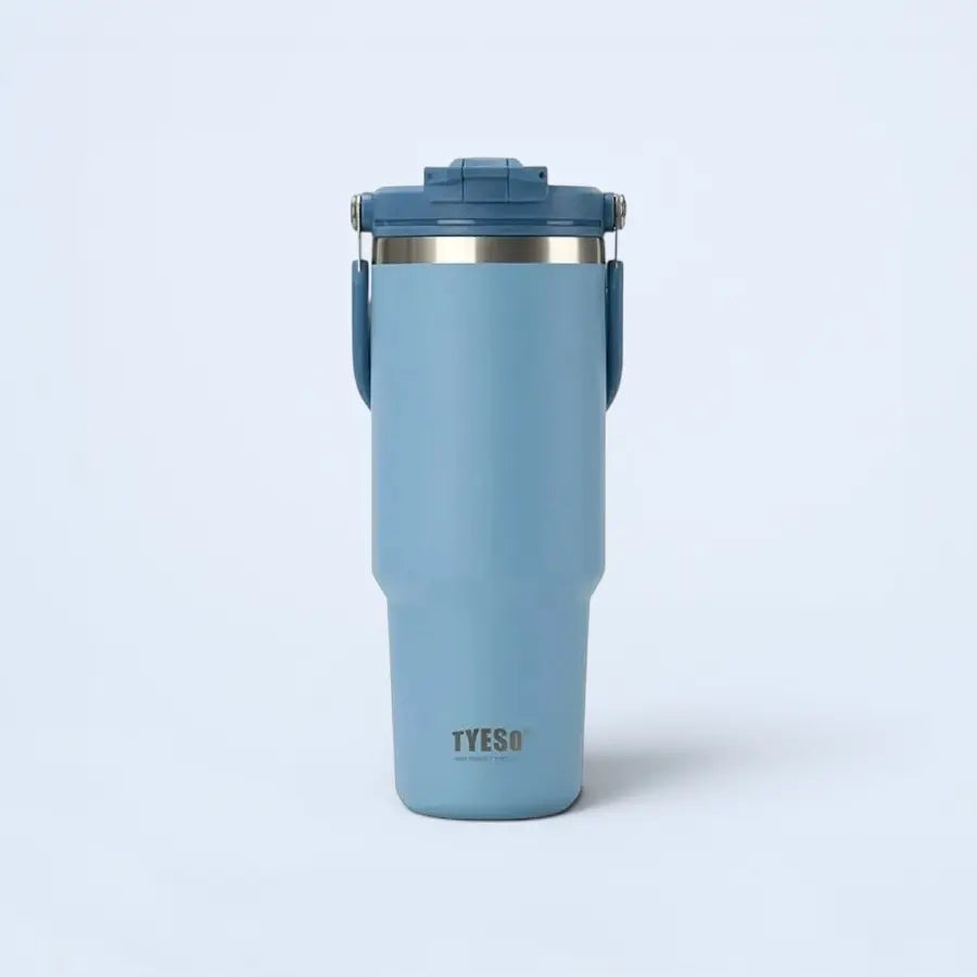 Tyeso 1200ML Large-Capacity Foldable Handle Stainless Steel Tumbler - Blue