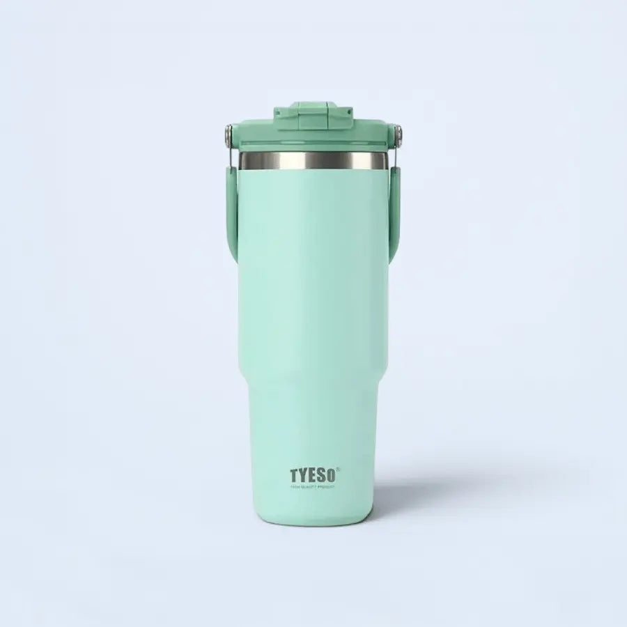Tyeso 1200ML Large-Capacity Foldable Handle Stainless Steel Tumbler  - Green