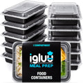 Igluu Meal Prep 828ml reusable plastic container with a single compartment, ideal for meal prep and food storage.
