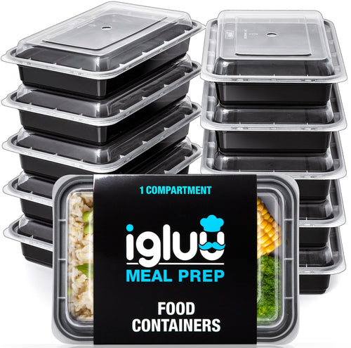 Igluu Meal Prep 828ml reusable plastic container with a single compartment, ideal for meal prep and food storage.