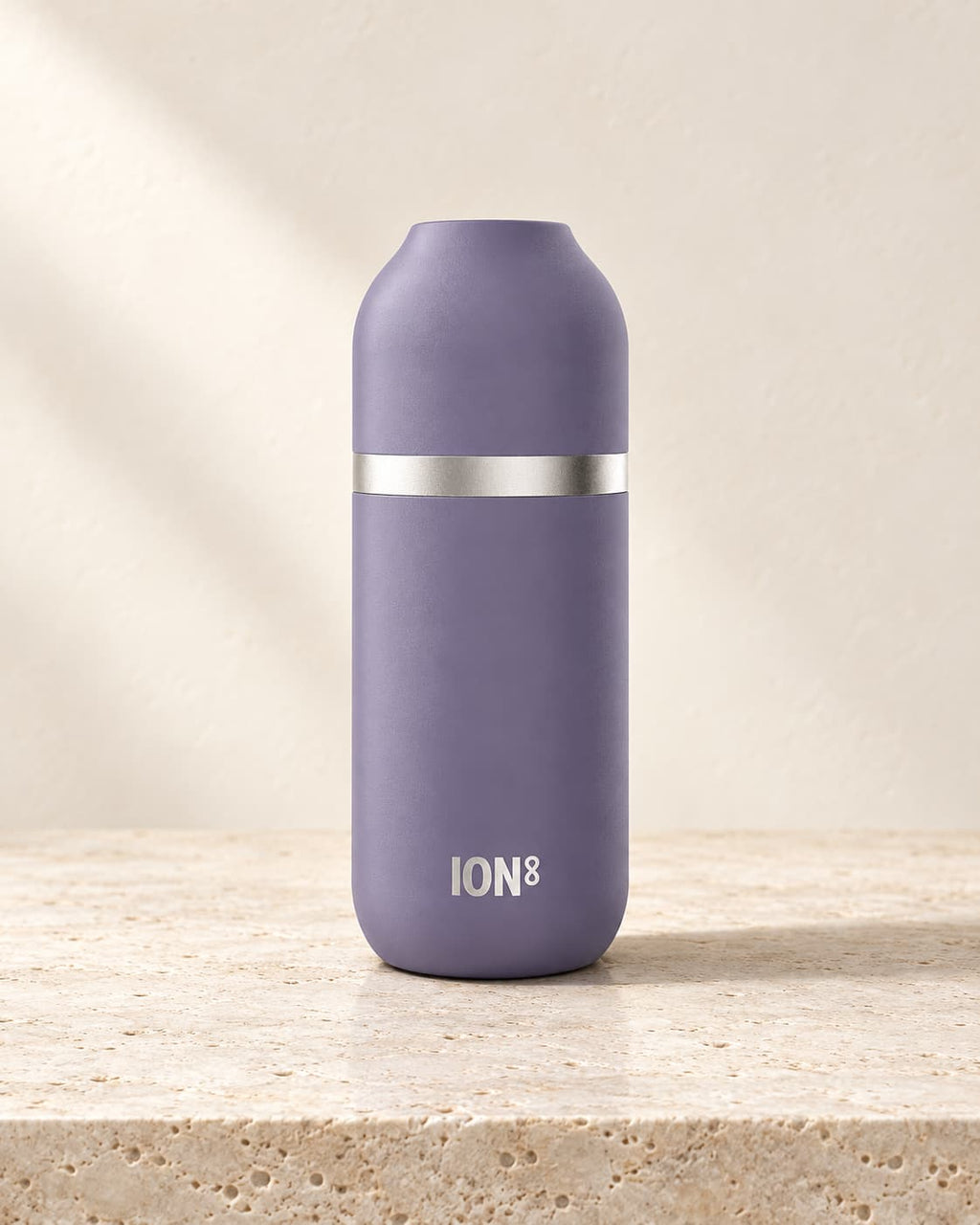 Purple ION8 Luma vacuum insulated flask and mug set, 700ml (24oz), with a sleek design and durable construction.
