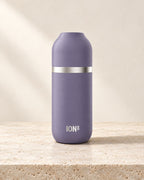Purple ION8 Luma vacuum insulated flask and mug set, 700ml (24oz), with a sleek design and durable construction.