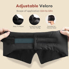 Black silk sleep mask by DREAMSILK with a smooth, luxurious design for complete blackout and restful sleep.