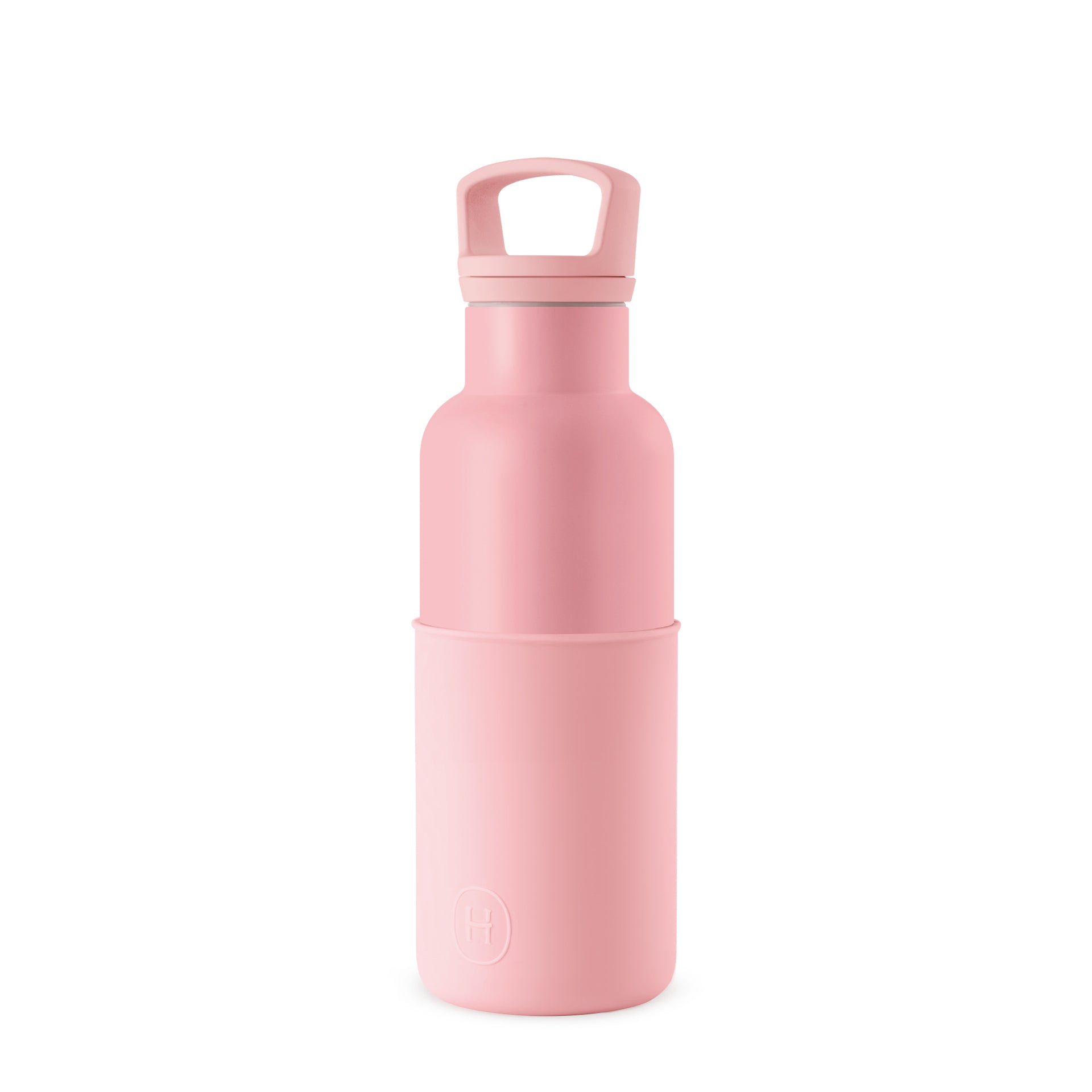 Bottle of HYDY Rose Pink Sweet Taffy in a 16 oz clear plastic container, showcasing pink taffy pieces inside.