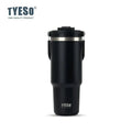 Tyeso 1200ML Large-Capacity Foldable Handle Stainless Steel Tumbler  - Black