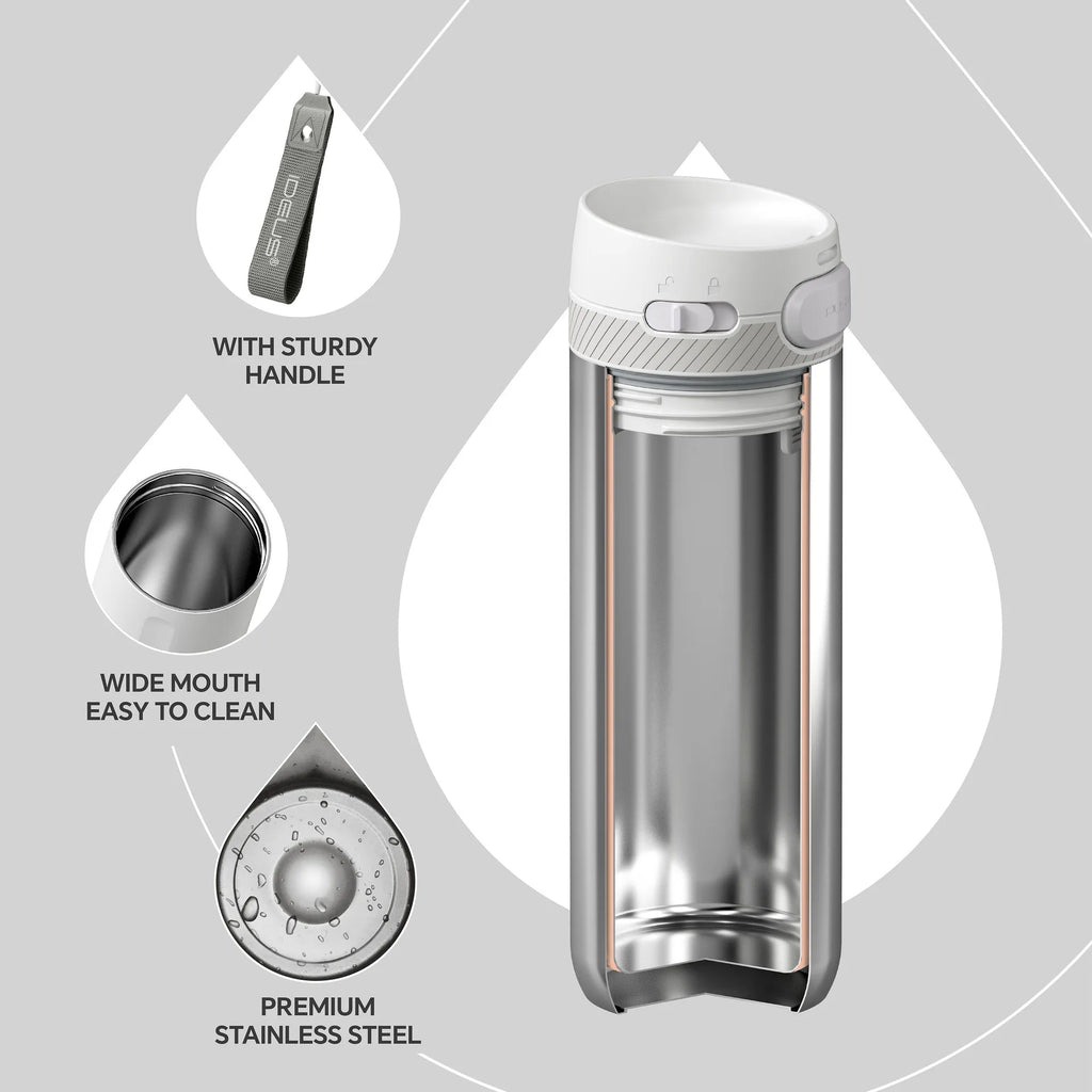 Ideus 500ml Insulated Water Bottle - Green