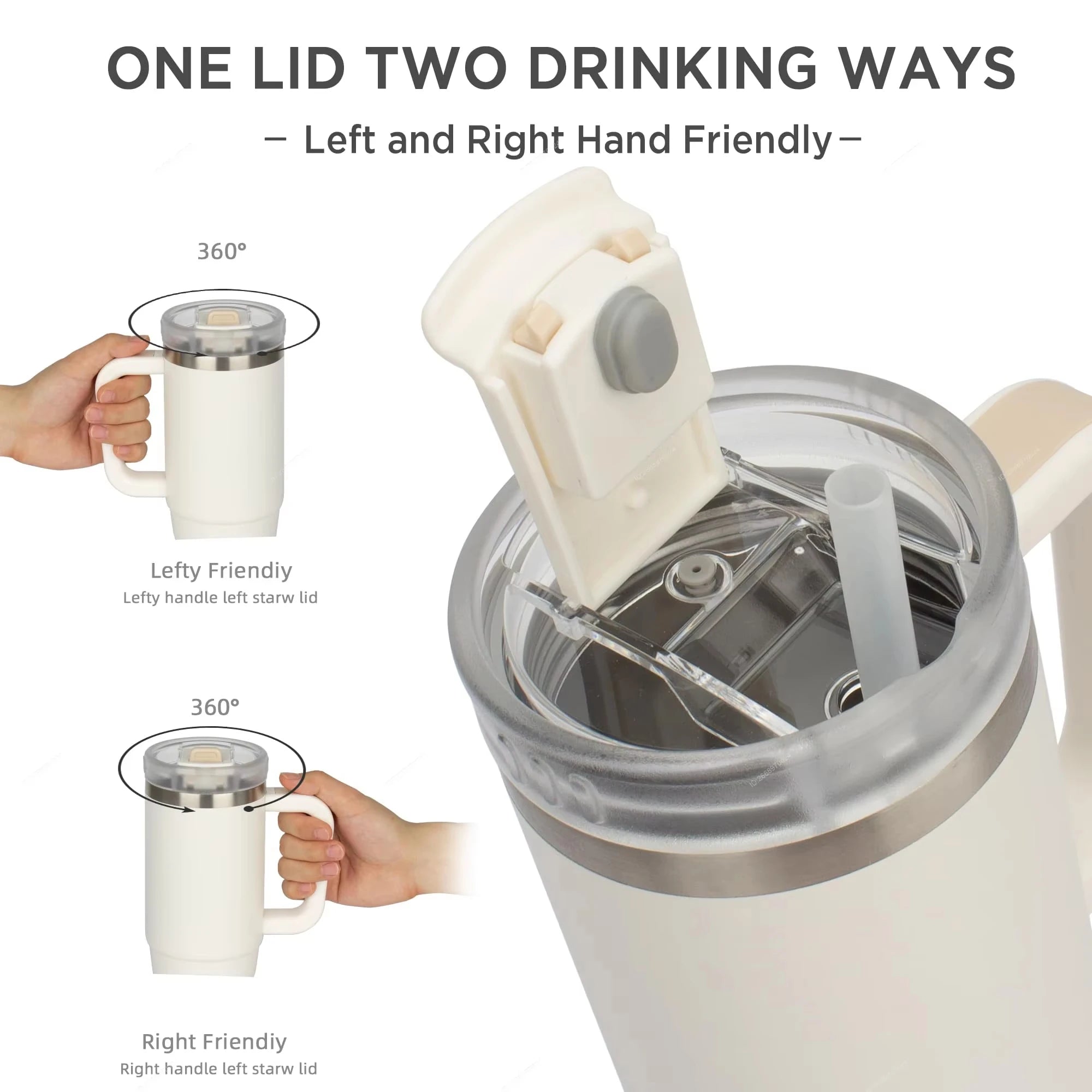 Tyeso 1200ml  Stainless Steel Tumbler - Light Pink