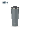 Tyeso 1200ML Large-Capacity Foldable Handle Stainless Steel Tumbler - Gray