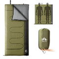 HikeWare lightweight sleeping bag for adults, 3-season backpacking gear, shown in a compact, insulated design suitable for outdoor camping.