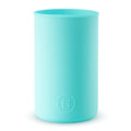 HYDY Arctic Blue silicone sleeve for 20 fl oz bottles, flexible and durable protective cover in vibrant blue color.