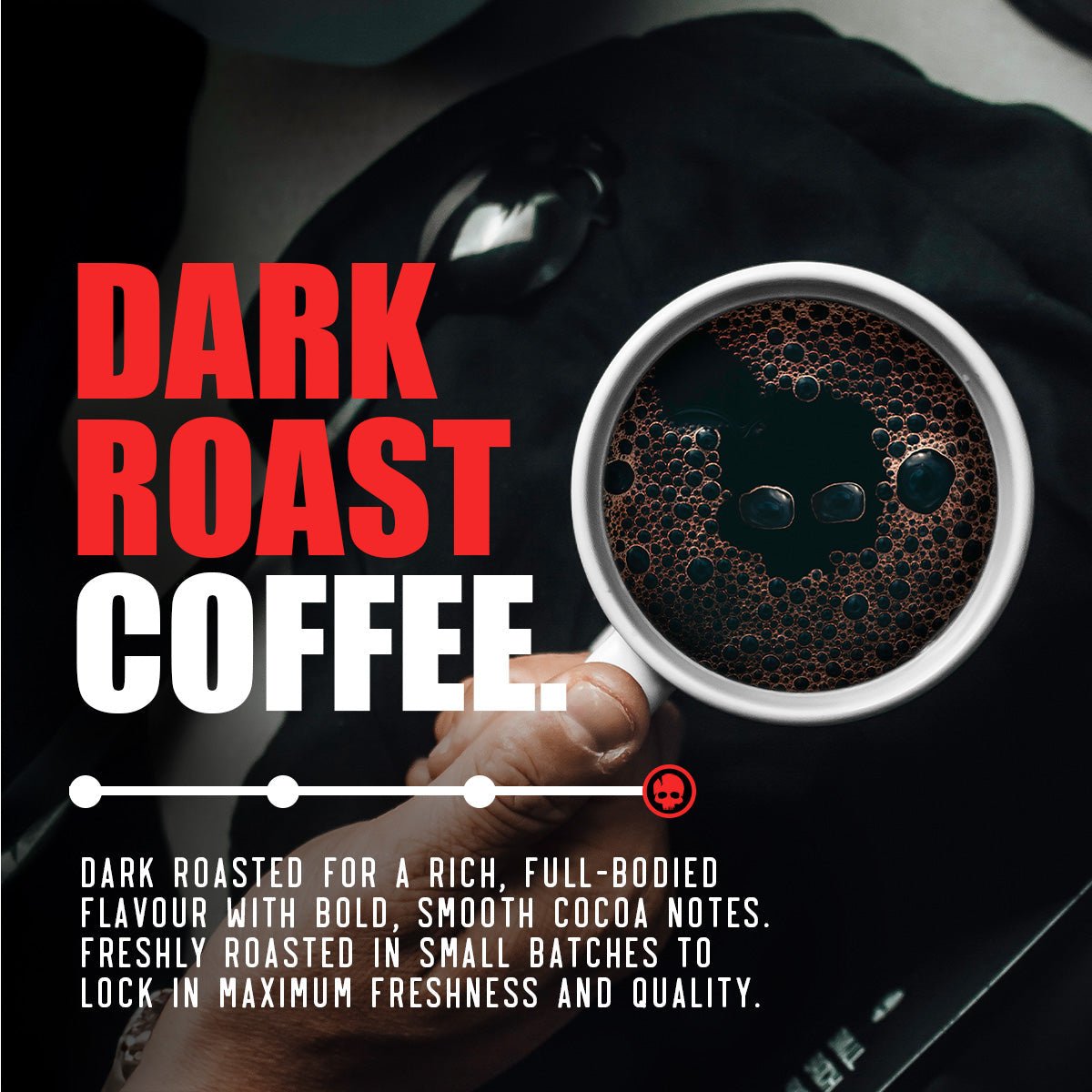 Skull Crusher Coffee Nespresso® capsules in a variety of flavors, shown in a close-up image with colorful packaging.