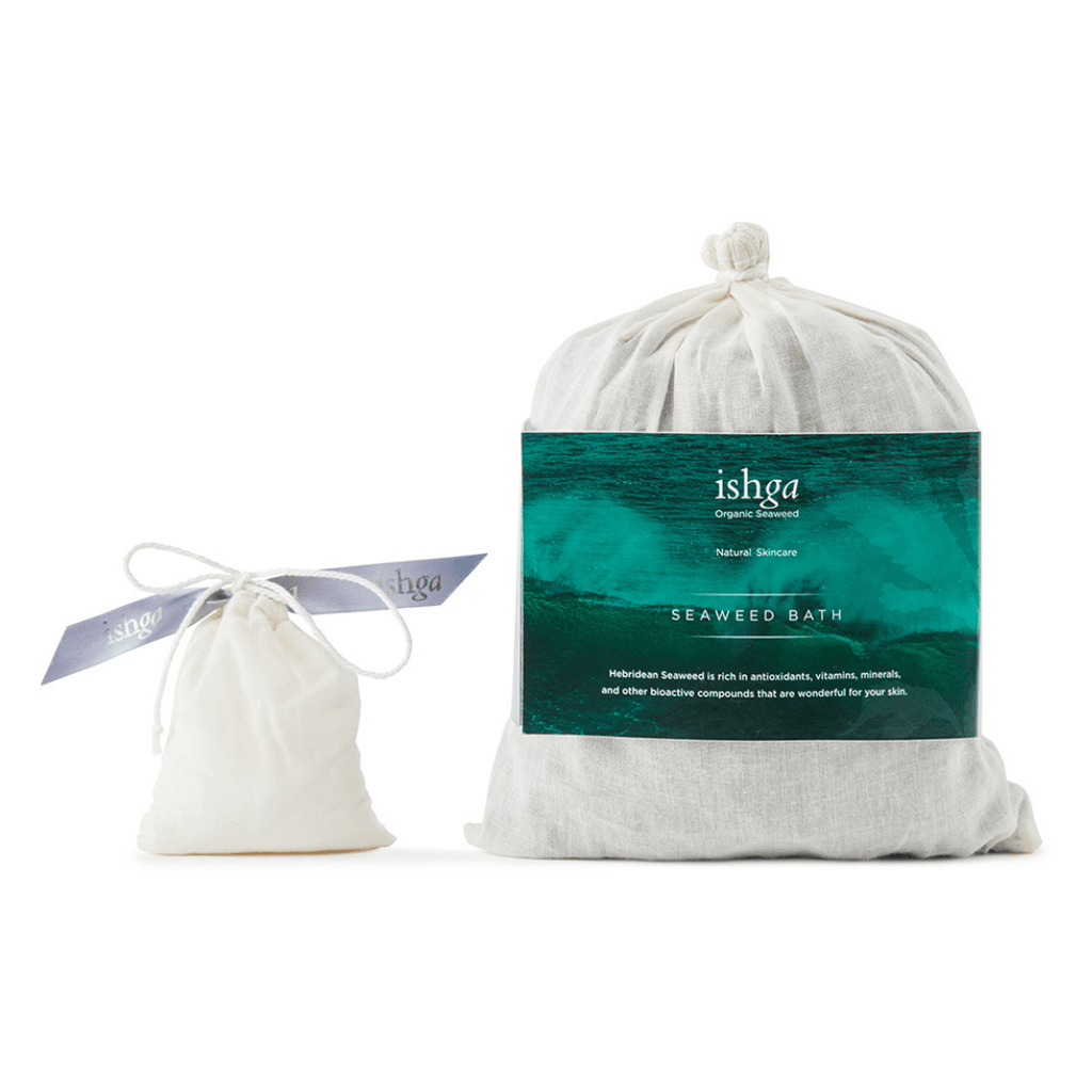 Doctor Seaweed Ishga Seaweed Bath with natural seaweed ingredients in a relaxing bath setting.