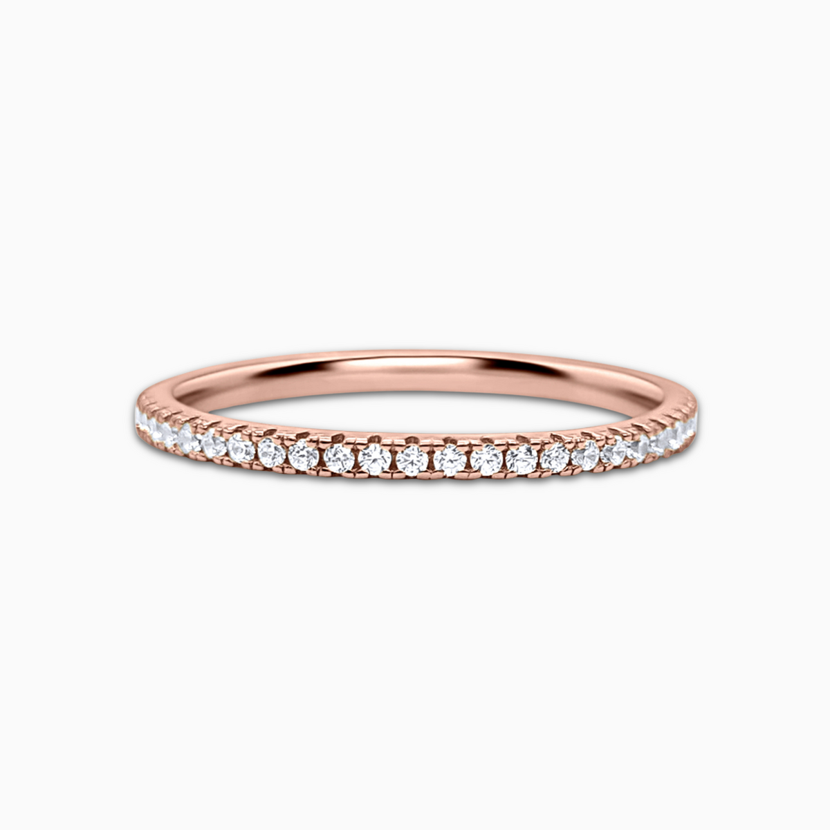 Thin Full Eternity Ring (1.2 mm) in Rose Gold