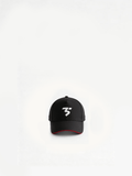 Red sports cap from Third Shot UK, designed for pickleball and padel players, featuring a breathable, adjustable sports hat for activewear.
