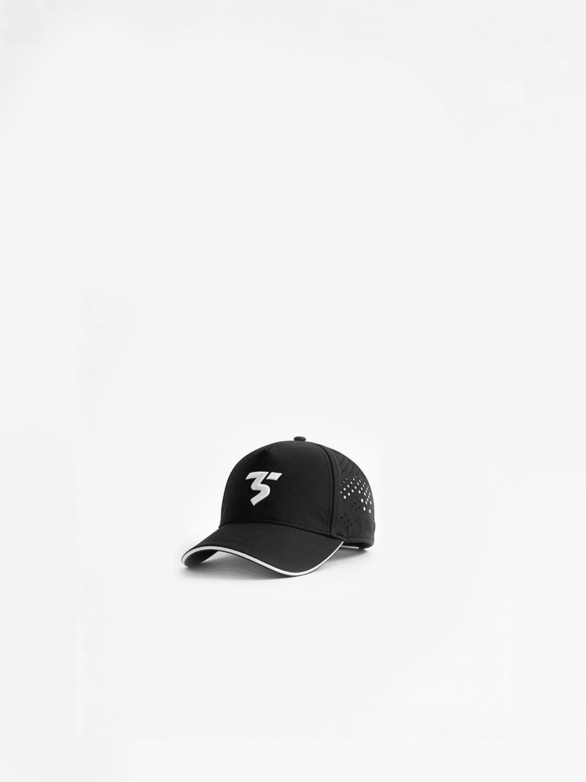 White sports cap from Third Shot UK, featuring a comfortable fit for padel and pickleball players.
