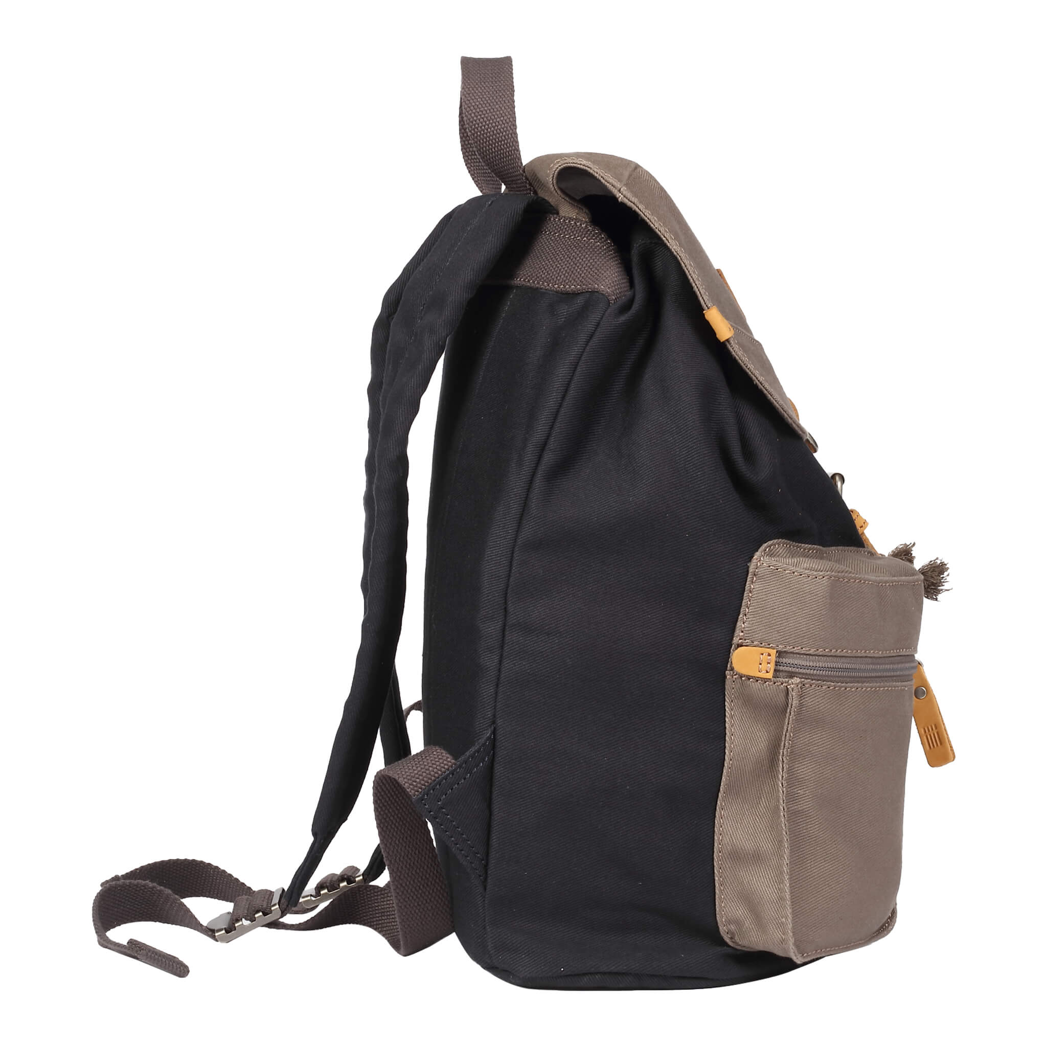 Troop London TL-6 Heritage drawstring backpack in navy grey with adjustable straps and spacious main compartment.