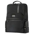 Black Troop London TPB005 laptop backpack with padded straps and multiple compartments for organized carrying.