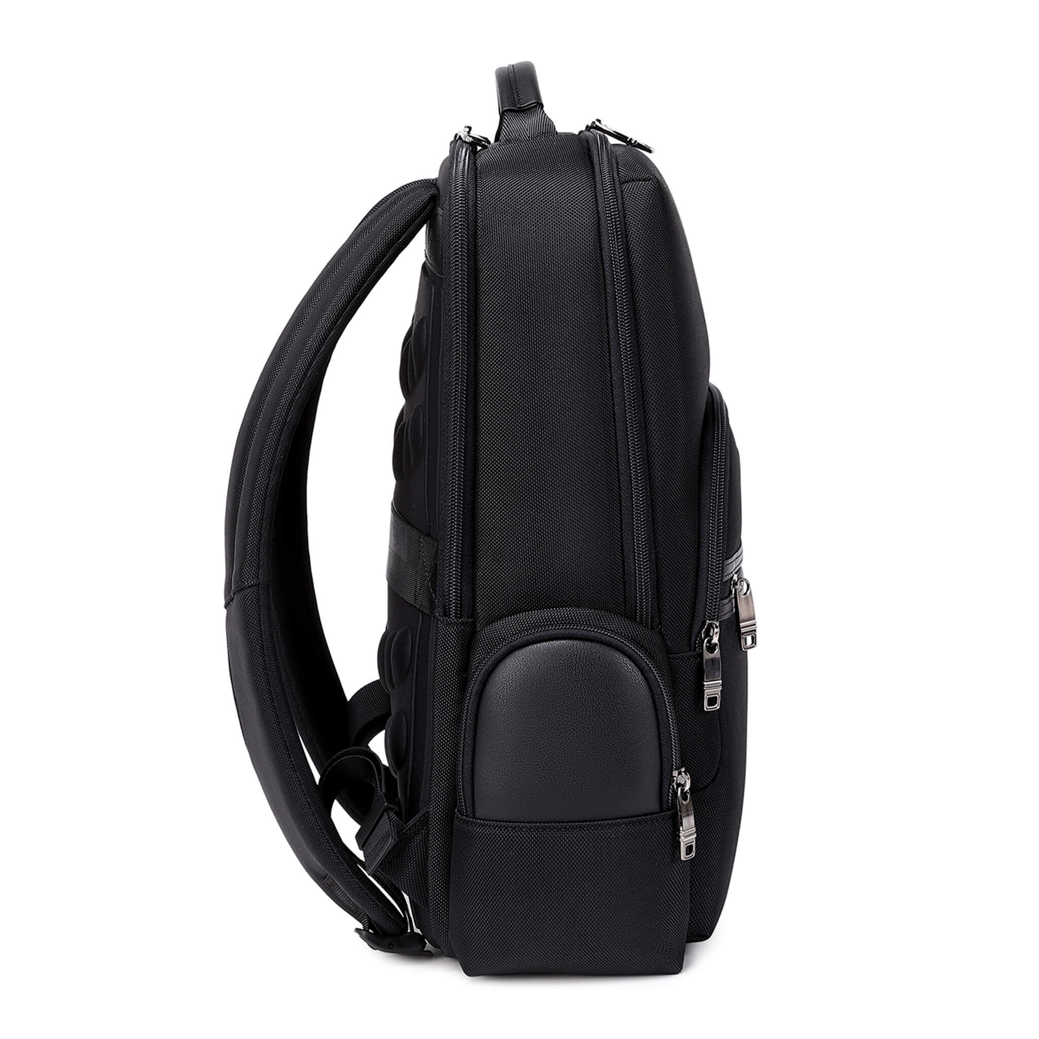 Black Troop London TPB005 laptop backpack with padded straps and multiple compartments for everyday use.