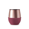 Pink gold HYDY tumbler with sangria design, 8 oz capacity, featuring a sleek, cylindrical shape and a lid for on-the-go sipping.