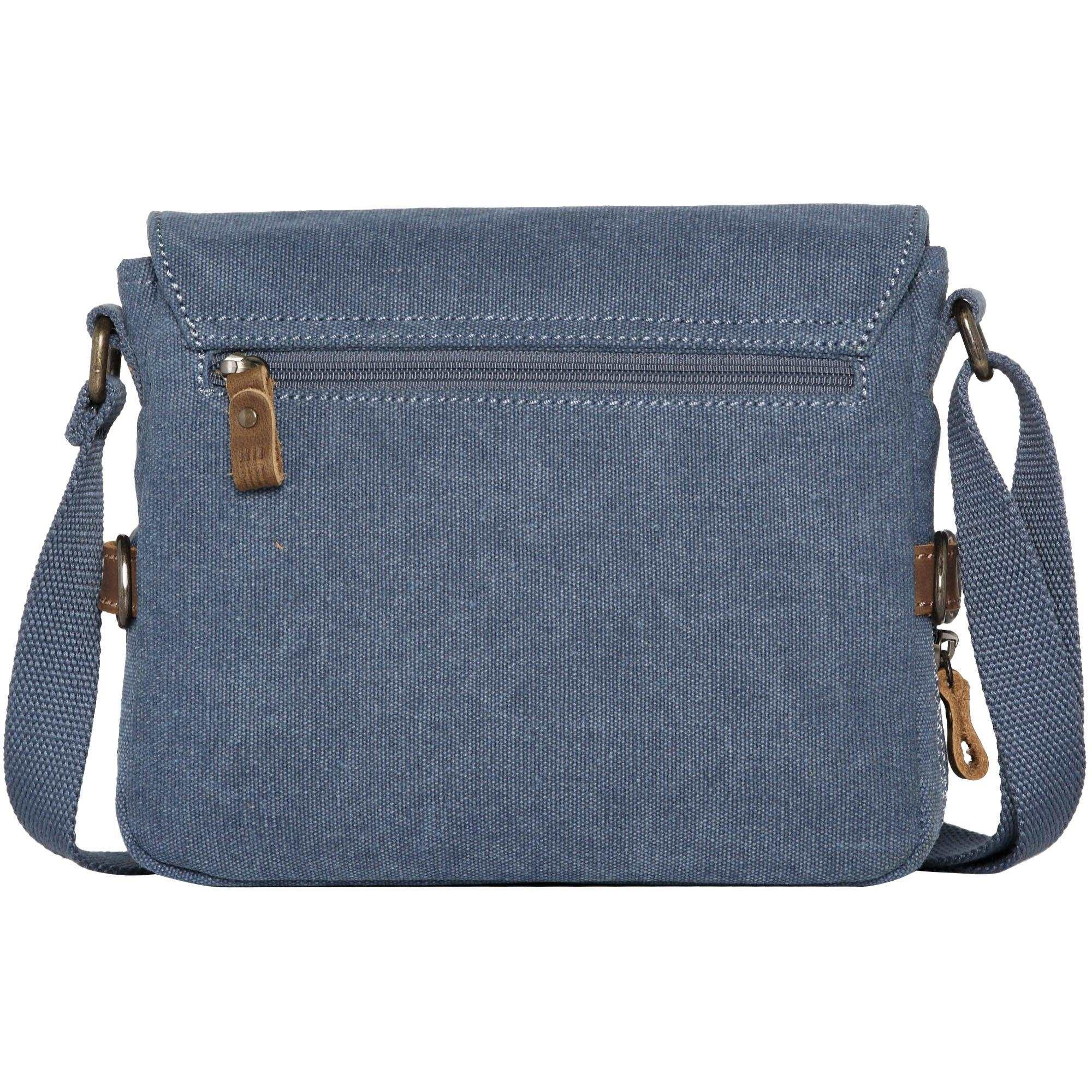 Blue Troop London across body bag with adjustable strap and multiple compartments, designed for casual everyday use.