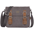 Troop London TRP0111 across body bag in charcoal color, featuring adjustable strap and sleek design for everyday use.