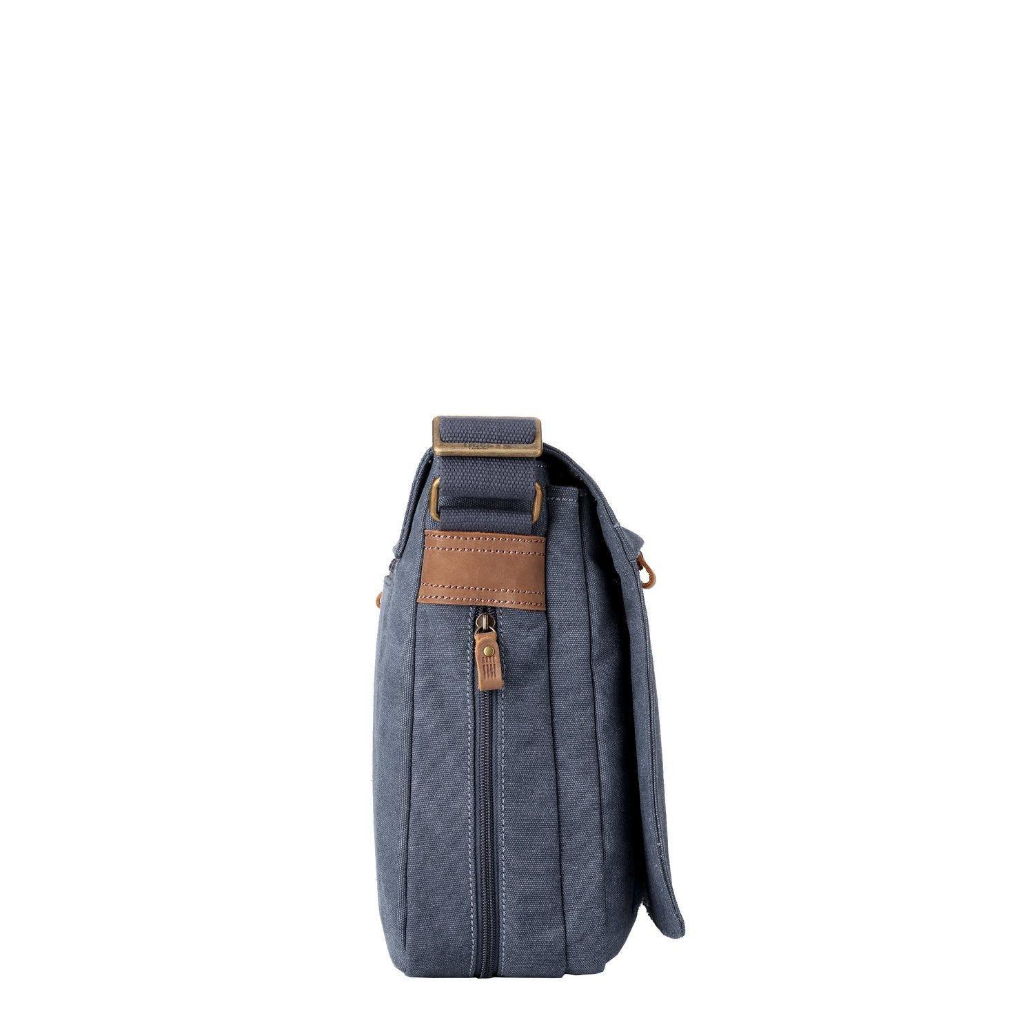 Blue Troop London TRP0240 laptop messenger bag with adjustable strap and padded compartment, 16.5-inch diagonal size.