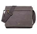 Troop London TRP0240 charcoal laptop messenger bag with 16.5-inch diagonal display, featuring a sleek, stylish design and adjustable strap.