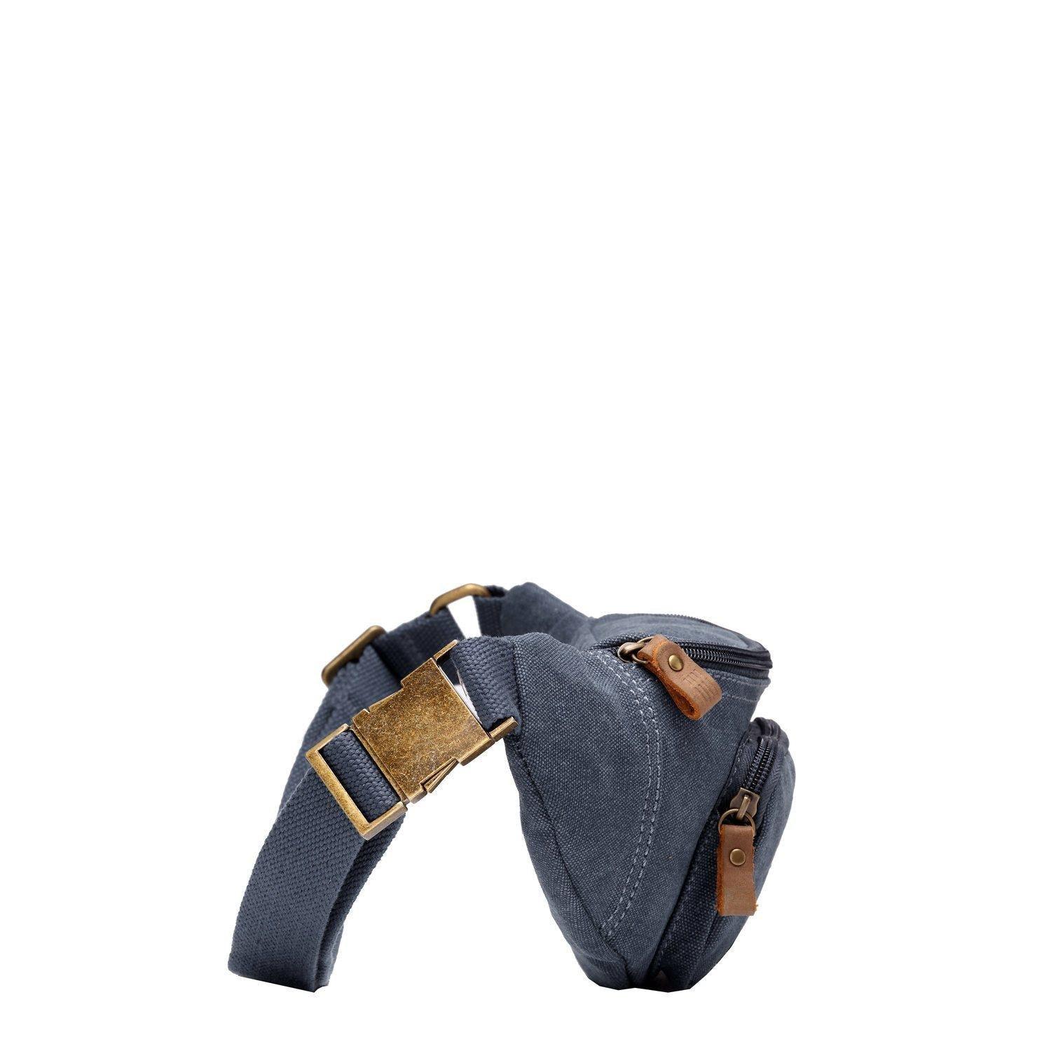 Blue Troop London waist bag with adjustable strap and multiple compartments for convenient everyday carrying.