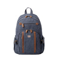 Medium blue Troop London backpack with adjustable straps and multiple compartments, ideal for daily use.