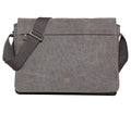 Charcoal Troop London large messenger bag for laptops, 18-inch diagonal, with adjustable strap and spacious main compartment.