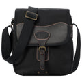 Black Troop London Heritage Across Body Bag with adjustable strap and minimalist design, made for stylish everyday carry.