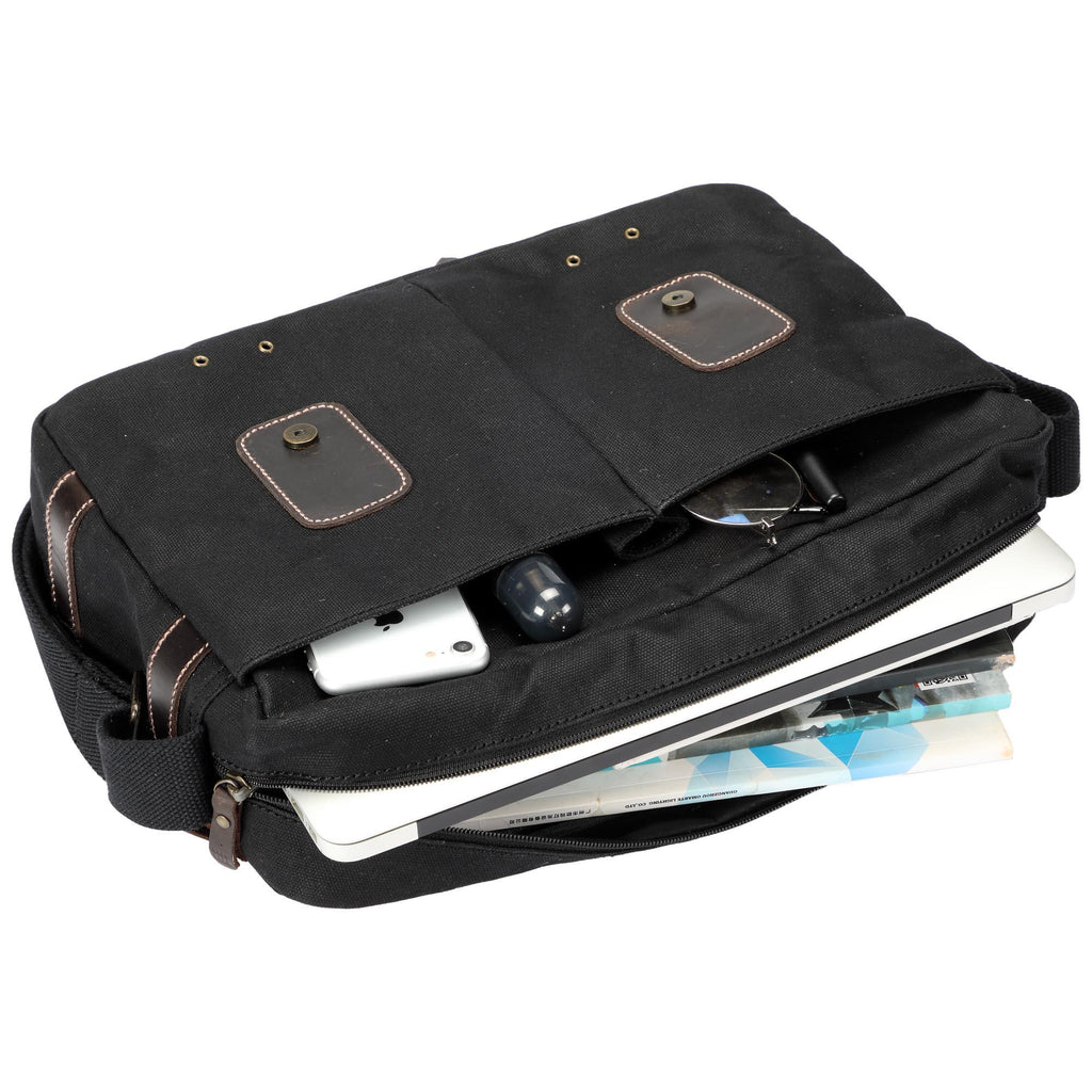 Heritage Canvas Laptop Messenger Bag 13 Inch Slim | TRP0548-4
