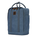 Small Troop London TRP0550 backpack in blue with adjustable straps and front zip pocket, designed for everyday use.