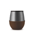 Titanium grey HYDY 8 oz Mocha tumbler with a sleek design, perfect for hot or cold beverages.