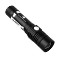 HikeWare Ultra Bright LED pocket flashlight emitting a powerful 2000 lumens, compact design with a focused beam.